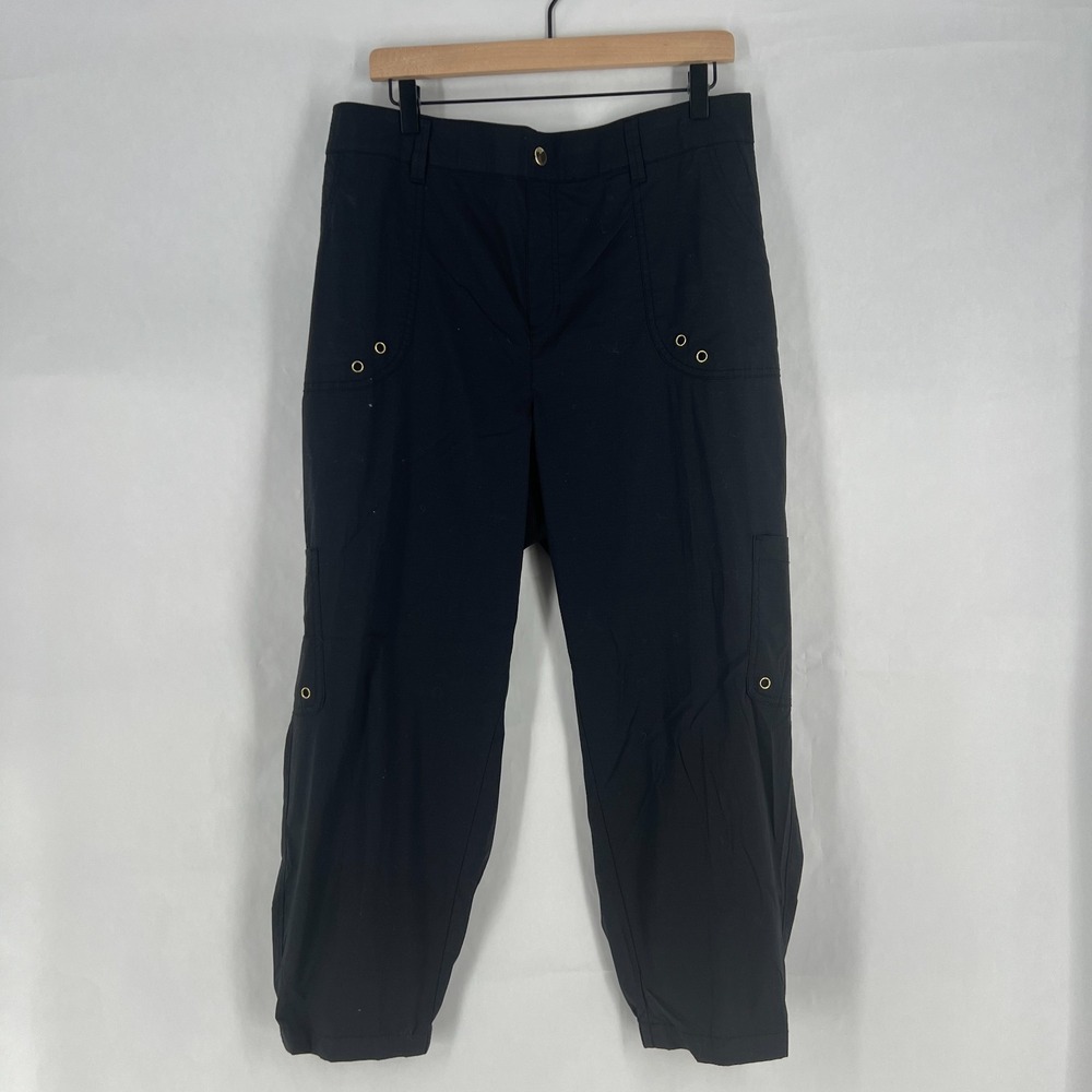 Rafaella Weekend Cropped Pants Womens 20W‎ Black All Day Comfort Tapered Leg